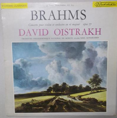 LP DAVID OISTRAKH, MOSKOU NATIONAAL FILHARMONISCH ORKEST - Brahms, Kirill Kondrashin Viool Co 30RC853 MUSIDISC Frankrijk Klassiek Gebruikt
