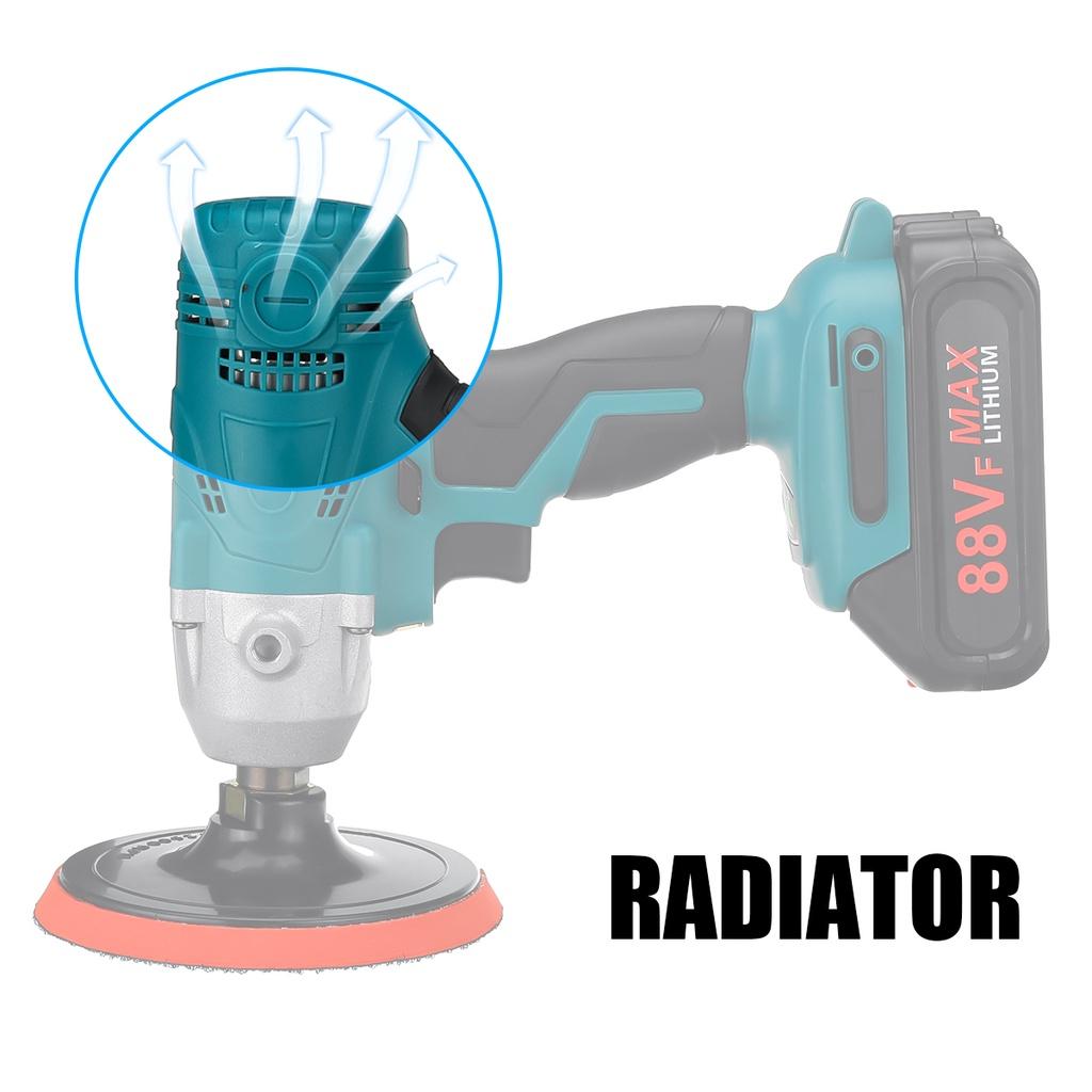 Trapano Elettrico 58 N.M Lucidatrice Cordless Macchina per Lucidare Auto 88VF Coppia 58 N.M Luce LED Per Batteria 18V 800W 2 IN 1