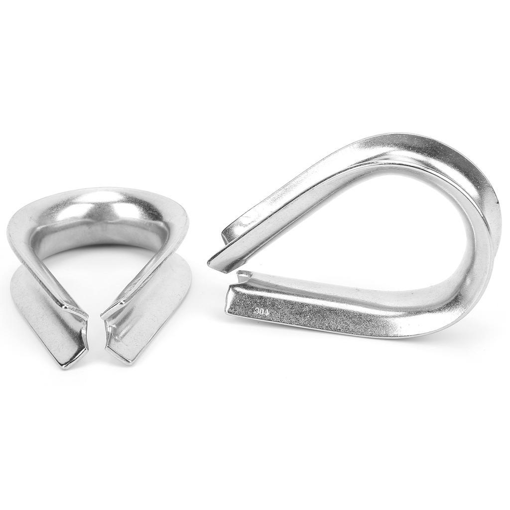 18MM Stainless Steel Marine Wire Rope Clamp Cable Protective Ring Thimbles Clamps