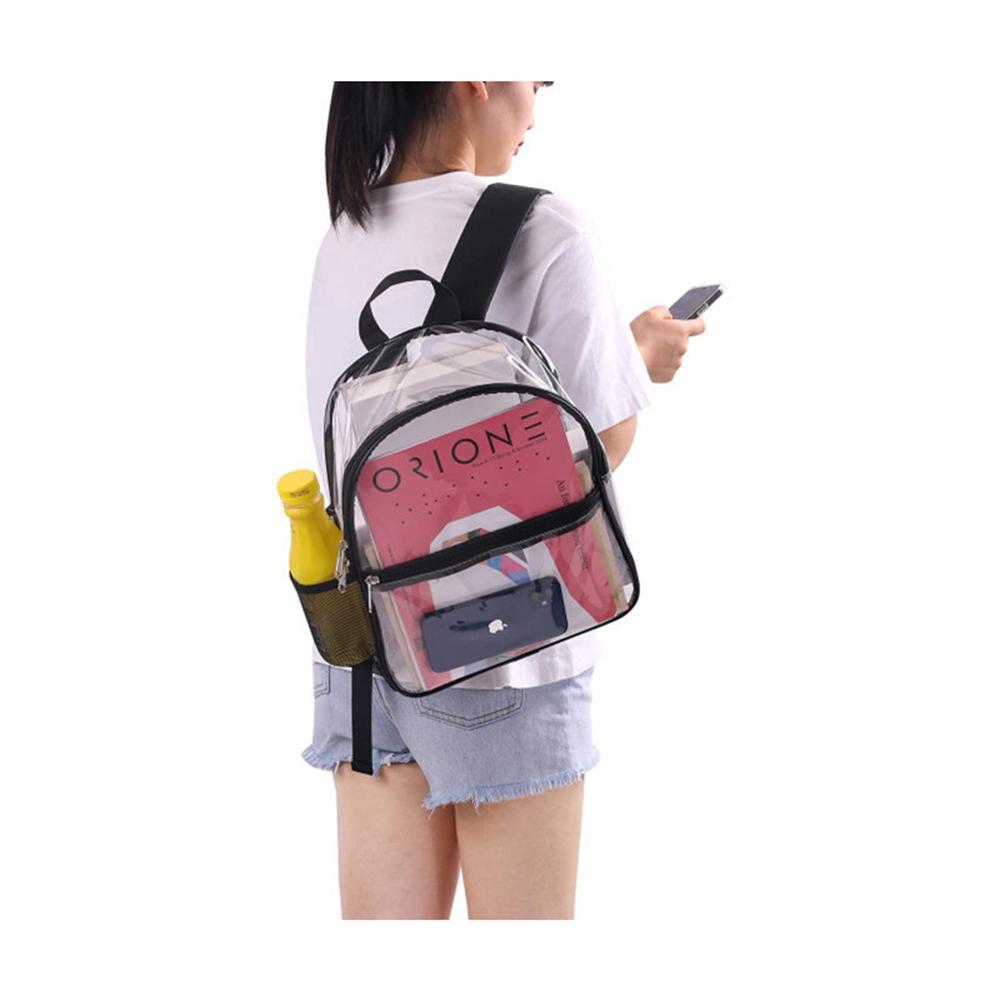 Clear Backpack Transparent PVC Waterproof School Bag, Beach Cell Phone Bag for Travel School Storage Waist Bag