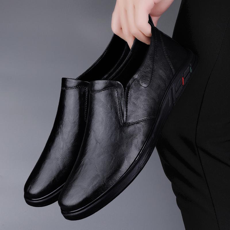 Genuine Leather Men Shoes Casual Slip On Formal Loafers Men Moccasins Italian Black Male Driving Shoes