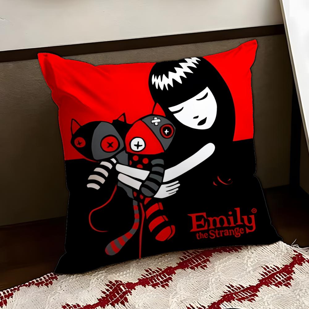 Anime EEmily the Cool Strang Cushion Cover Reversible Soft Durable Pillow Cover Home  Car MultiScene Use for Daily Comfort
