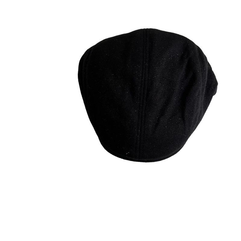 Retro Newsboy Hat Ladies Solid Color Versatile Simple Forward Hat Vintage Peaked Hat Men's Trend