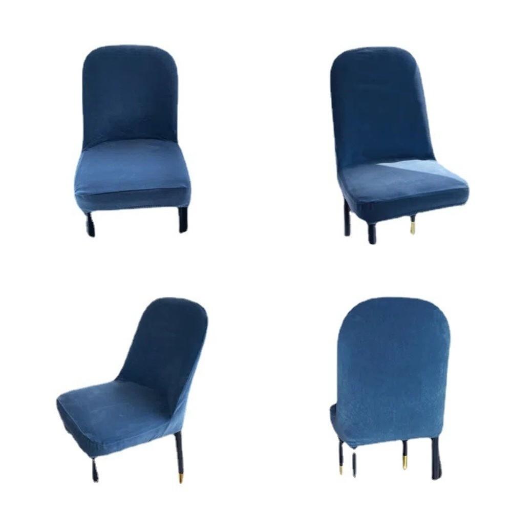 New Velvet Chair Slipcovers Solid Color Universal Seat Case Washable Adjustable Elastic Stool Covers Dining Room