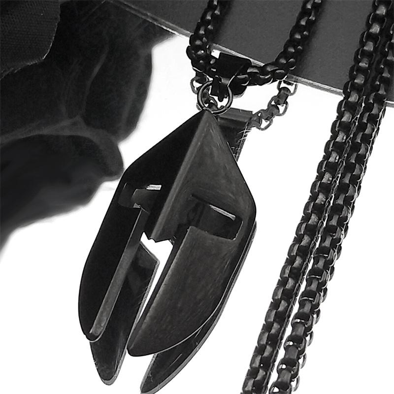 

Vintage Ares Spartan Warrior Helmet Pendant Necklace for Women Men Stainless Steel Ancient Greek Spartan Mask Hip Hop Jewelry