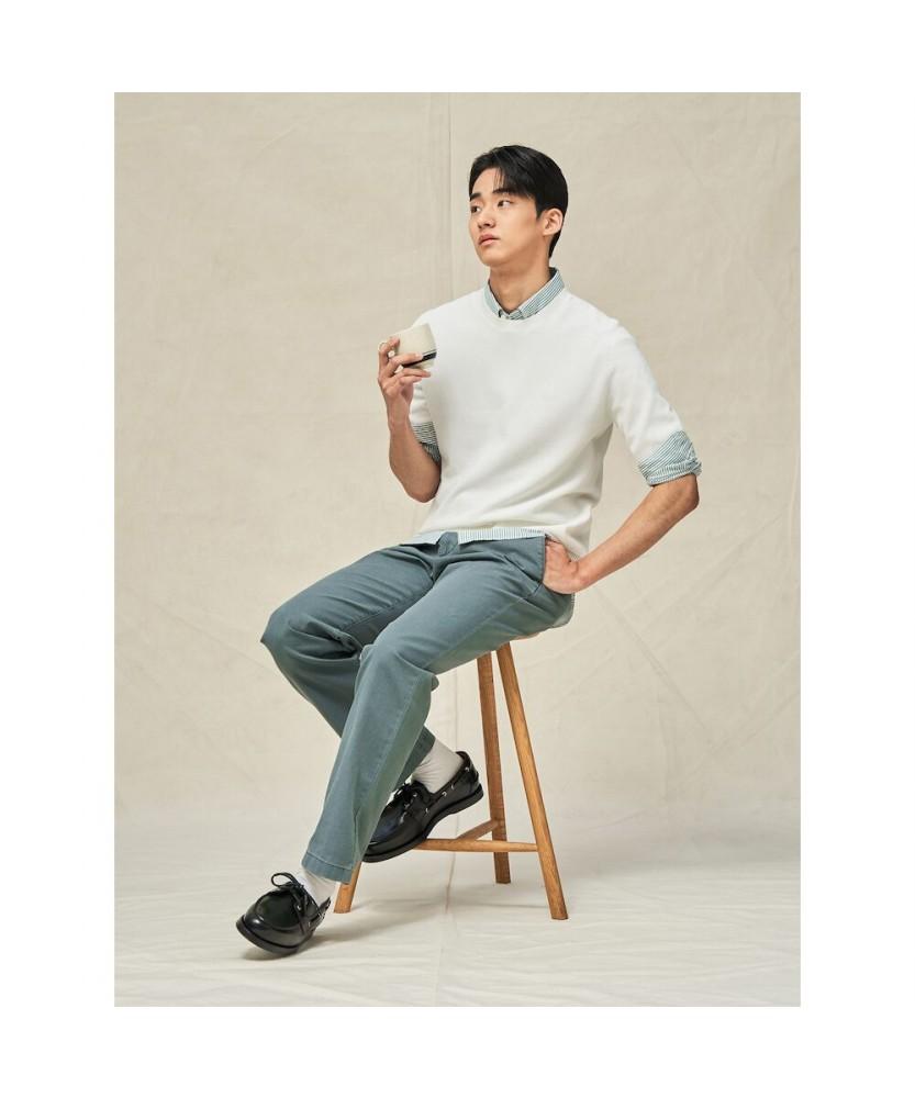 Binpolmen Garment Dyed Regular Pants Green (Bc5221C12M)