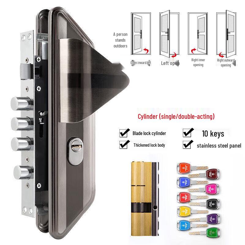 

Rongyu Anti-Theft Door Lock Set with Large Handle