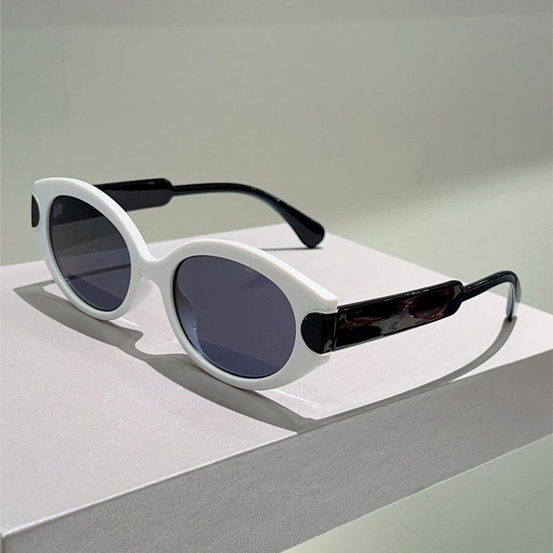 

Vintage Cat Eye Sunglasses Women For Men Luxury Brand Designer Sun Glasses Punk Popular Hip Hop Double Color Eyeglasses Uv400