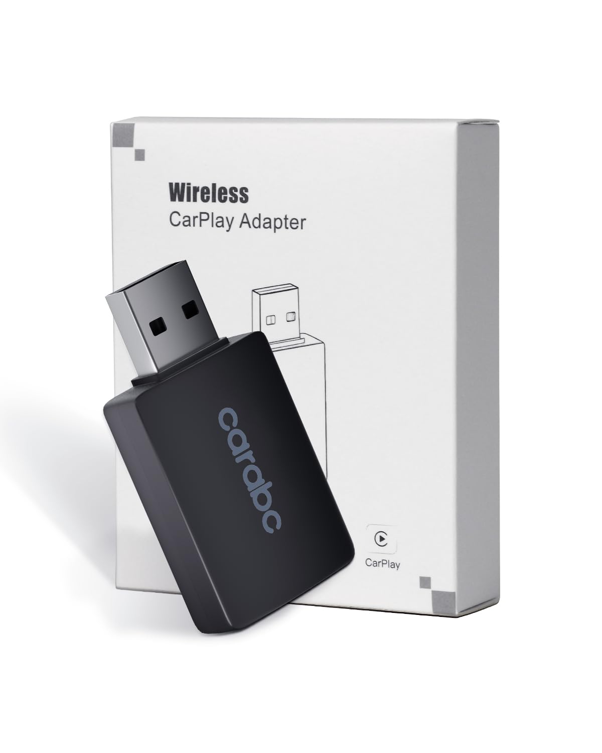 

CARABC B1 Wireless CarPlay Adapter, Convert Wired CarPlay Dongle to Wireless CarPlay, Plug and чёрный