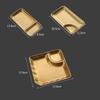 Stainless Steel Dumpling Plate With Vinegar Dish Golden Fried Chicken Potato Chips Salad Dinner Plate Serving Kitchen Plates