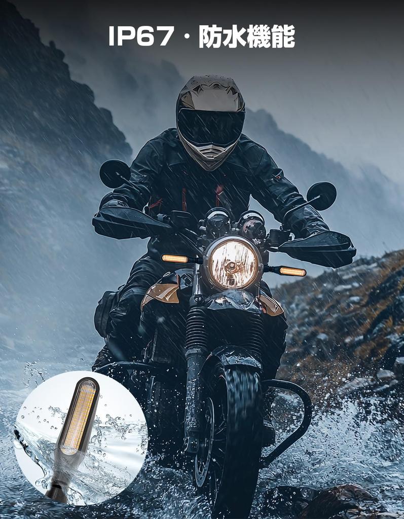 KEMIMOTO Motocyklové LED Blinkry Prohlídka Vozidla Plynoucí Blinkry Plně Průhledné Sekvenční Blinkry s Jantarovým Plynoucím M10 Vysoká IP67 Kompatibilní