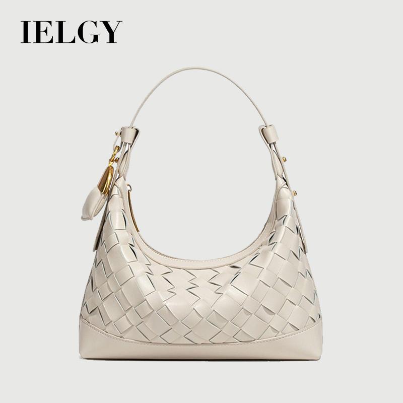 IELGY Woven Shoulder Bag Portable Fashionable All-Match Underarm Bag