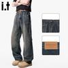 CHOCOOLATEit Men's Vintage Loose Straight Jeans