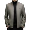 Men's Wool Double-Sided Stand-Up Collar Jacket: Autumn/Winter Middle-Aged Casual Thick Coat