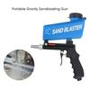 90psi Portable Adjustable Small Air Blasting Machine Gravity Pneumatic Sandblasting Guns Derusting Sandblasting Spray Guns Kit