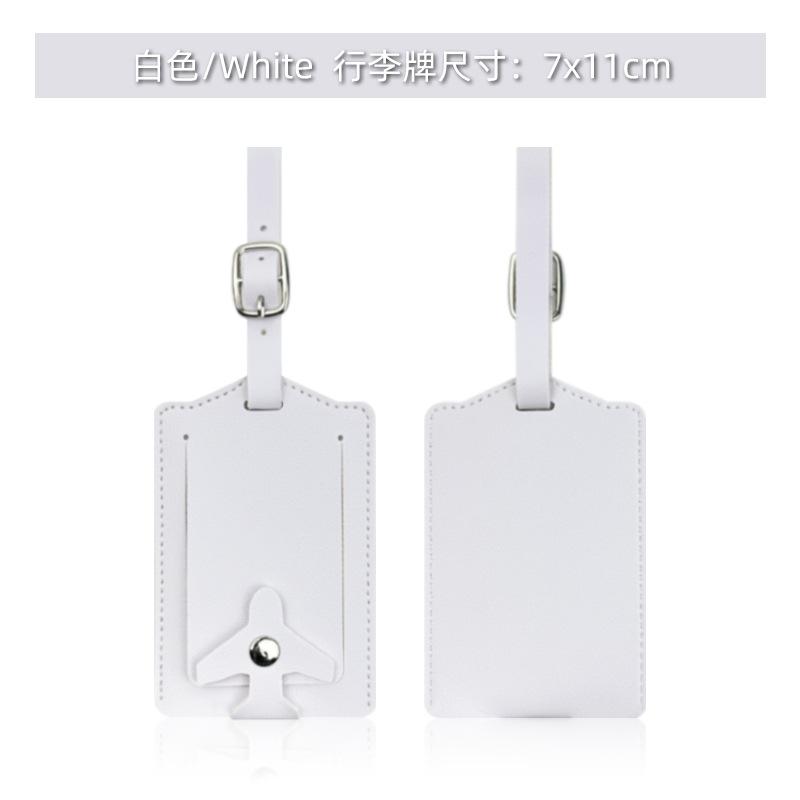 Women Men PU Leather Luggage Tag Suitcase Portable Label Baggage Boarding Bag Tag Name ID Address Holder Travel Accessorie