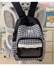 Schoolbag Japanese new high-value cute plaid bow backpack soft huhu sweet little fairy travel small backpack