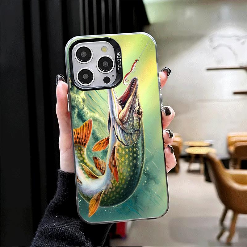 Carp Fish Fishing Rod Shockproof Phone Case for iPhone 17 Air 16 16E 15 Pro Max 14 Plus 13 Mini 12 Back Cover Anti Fall Fundas