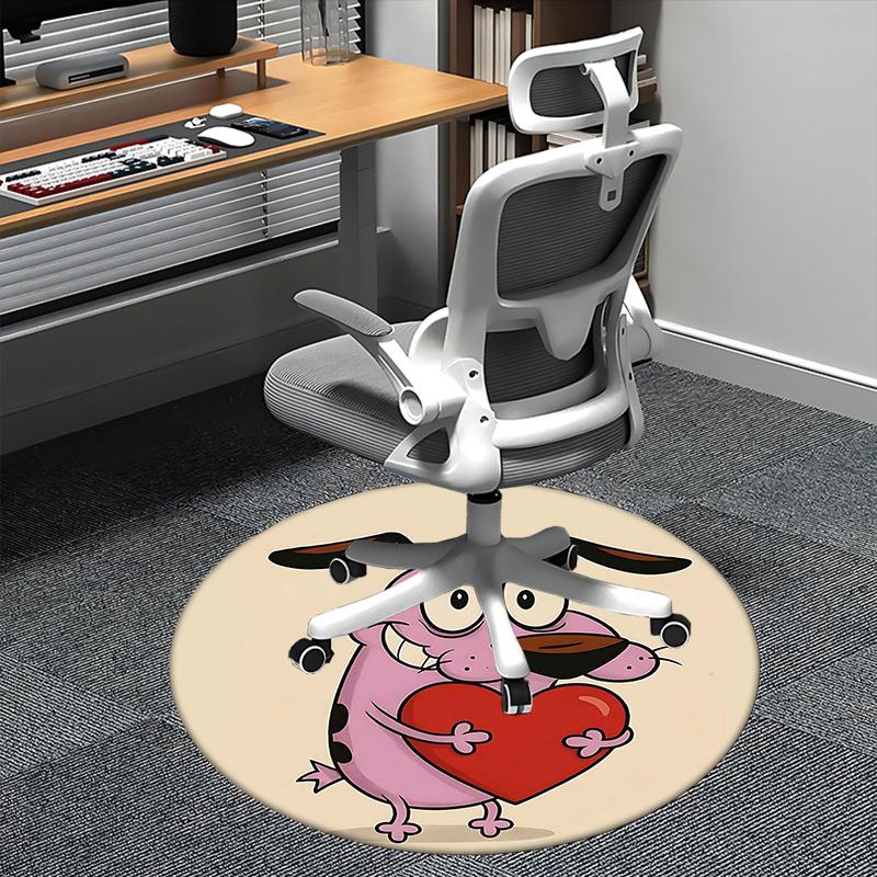 

Cowardly Heroes Chair mat Round Rug-Office carpet, Machine Washable, Non-slip, Suitable for Living Rooms, Bedrooms 80cm