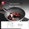 Zwilling Wok Antiderente de Aço Inoxidável Cerâmico de Titânio com Estrutura de Favo de Mel de 30 cm