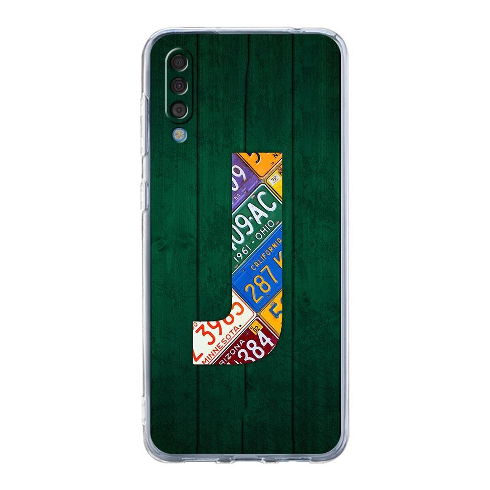 Phone Case For Samsung A14 A50 A70 A30 A40 A20E A10S A20S A02S A04S A12 A22 A32 A34 A42 A52 5G A54 wood License Letters Cover