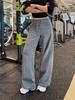 Women's Autumn Spicy Girl High-Waisted Knit Wide-Leg Pants - Versatile, Comfortable, Slimming, Casual, Floor-Length