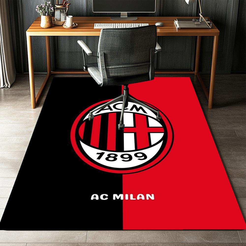 AC Milan Printed Carpet,Rug,for Office Chair Living Room Bedroom Kitchen Room Decor Gifts.