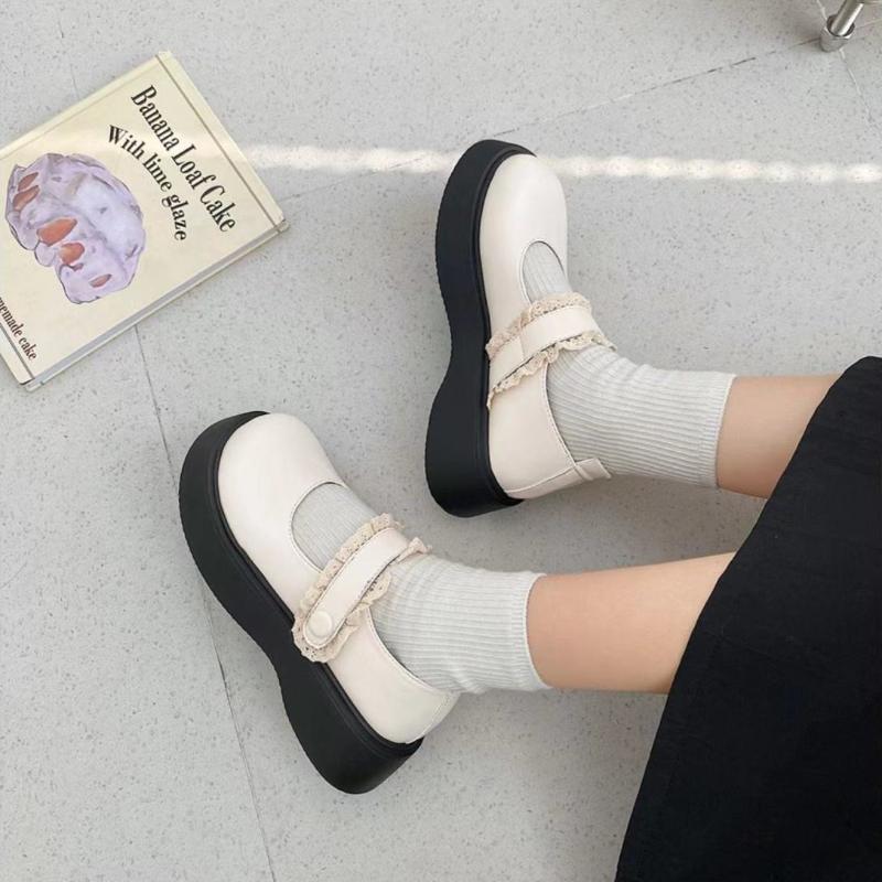 Fashion New Vintage Mary Jane Small Leather Shoes 2024 Spring and Autumn Thick Sole Versatile Design Feel Single Shoe Zapatos De Mujer