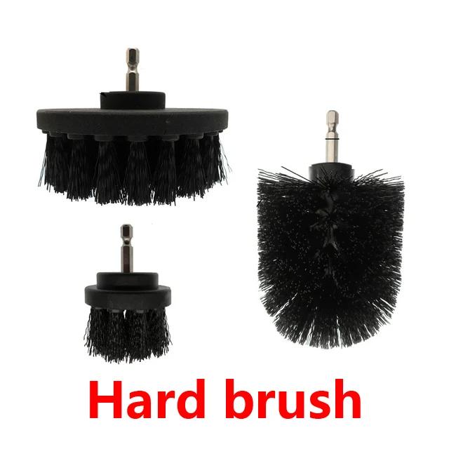 3pcs Drill Brush Attachment Set Power Scrubber Brush With Drill Scrub Brush For Cleaning Showers Tubs Bathroom Tile Grout Carpet