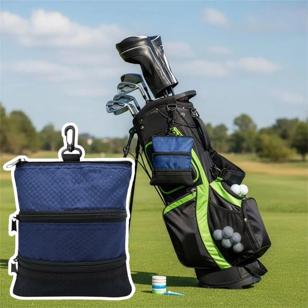 Portable Golf Storage Bag Three Layer Golf Pouch Accessories Carrier Golf Carrier Golf Training