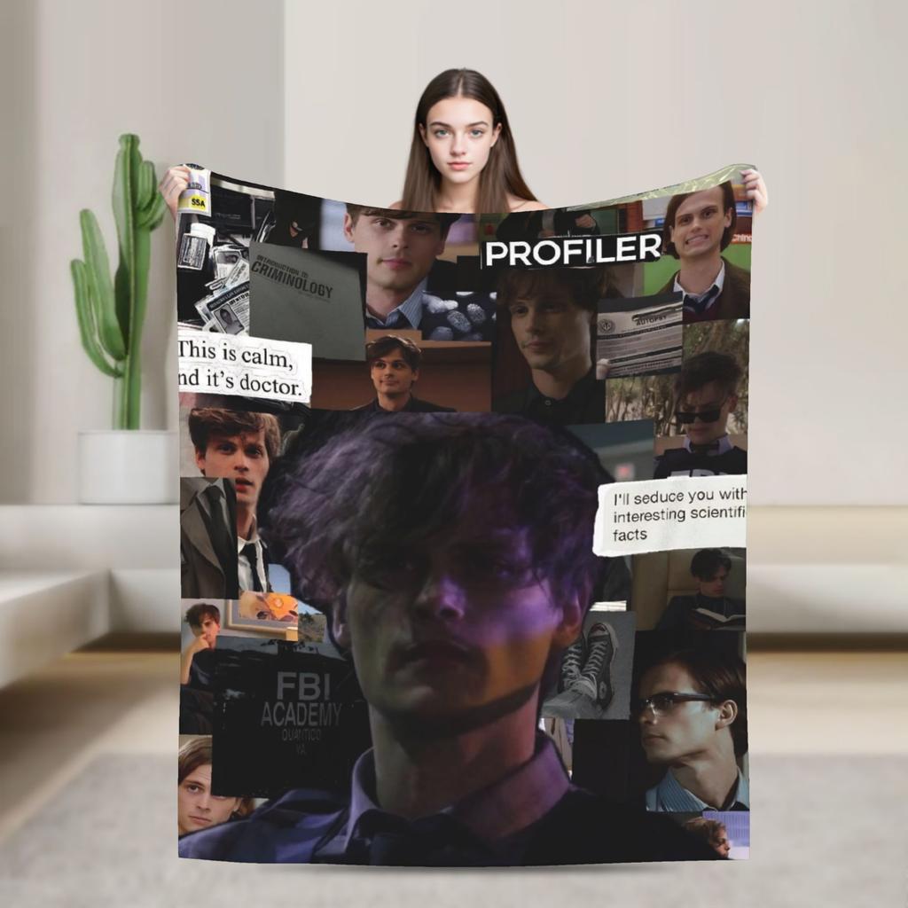 Soft Blanket Travel Criminal Minds Spencer Reid  Throw Blanket  Flannel Bedspread For Outdoor Graphic Sofa Bed Cover