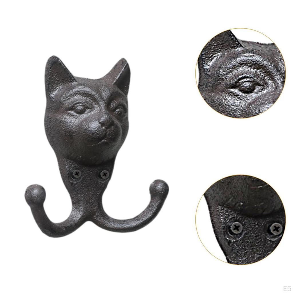 Wandhaken mit Tierkopffigur für Schlüssel, Bademäntel, Kleiderbügel, Badezimmer, Küche, rustikal