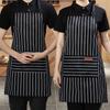Kitchen Apron with Adjustable Webbing Adjustable Apron with Double Pocket Unisex Apron Kitchen Baking Nail Bib BBQ Work Apron