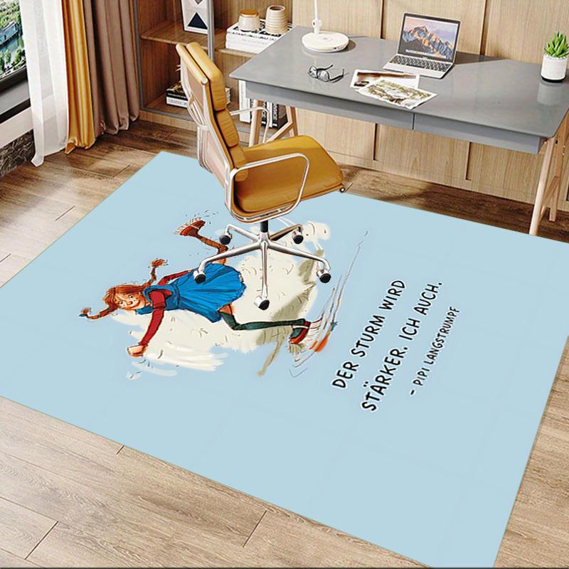 1 Stück Pippi Langstrumpf Sturm Extra Groß Rutschfester Boden Teppich, Büro, Familie, Schlafzimmer, Studio Großer Bereichsteppich Indoor Teppiche