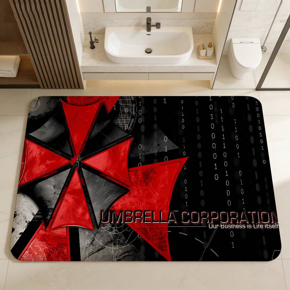 Horror Movie Umbrella Corporation Hallway Carpet Washable Non-Slip Living Room Sofa Chairs Area Mat Kitchen Doormat Area Rug