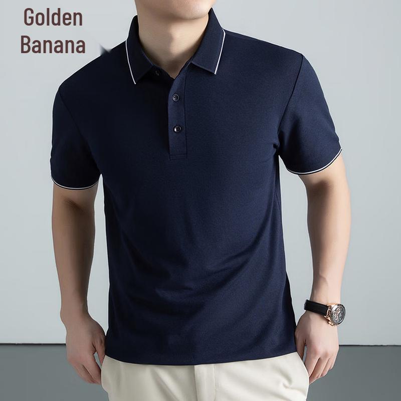 JinJu Men s Summer Cooling Mulberry Silk Blend Polo Shirt 50