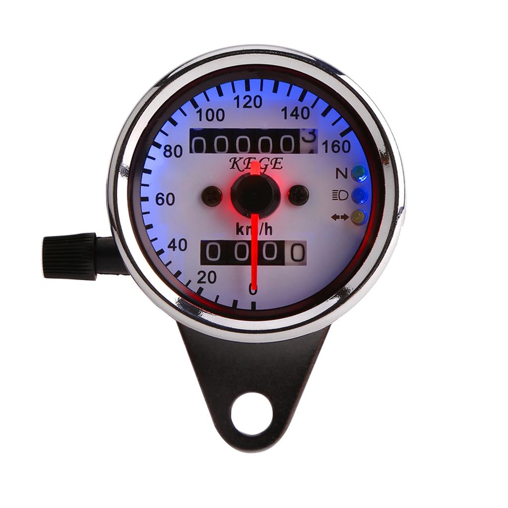 Motorcycle Odometer Speedometer Dual Reading Signal KMCelsiusH Black