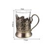 Vintage Russisch-Stil Whiskeyglasbecher mit Henkel Kreatives Metall-Trinkgeschirr für Partys und Treffen