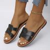 Summer women's color set, wearing casual fish mouth slippers outside the feet