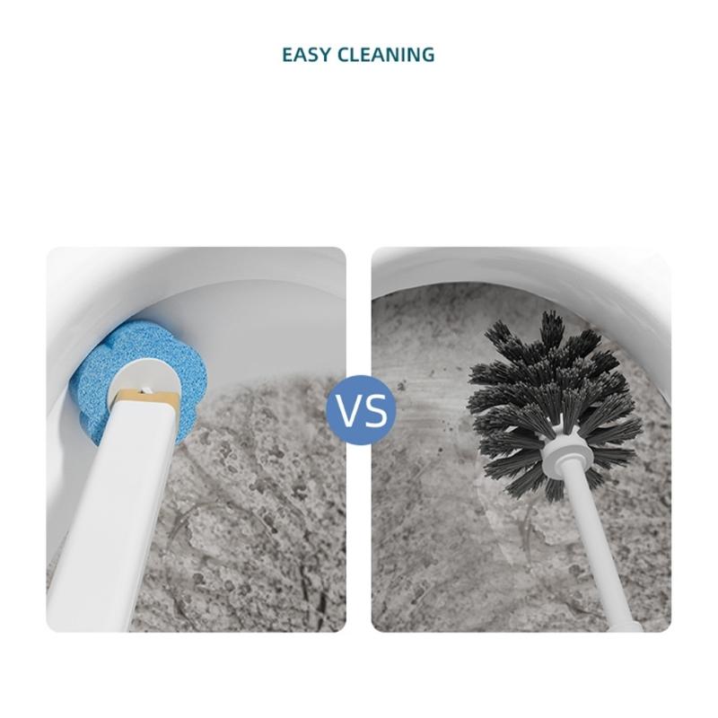 Practical Toilet Bowl Brush with Replaceable Brush Head Bathroom Toilet Washing Brush Toilet Cleaning Tool Easy to Clean