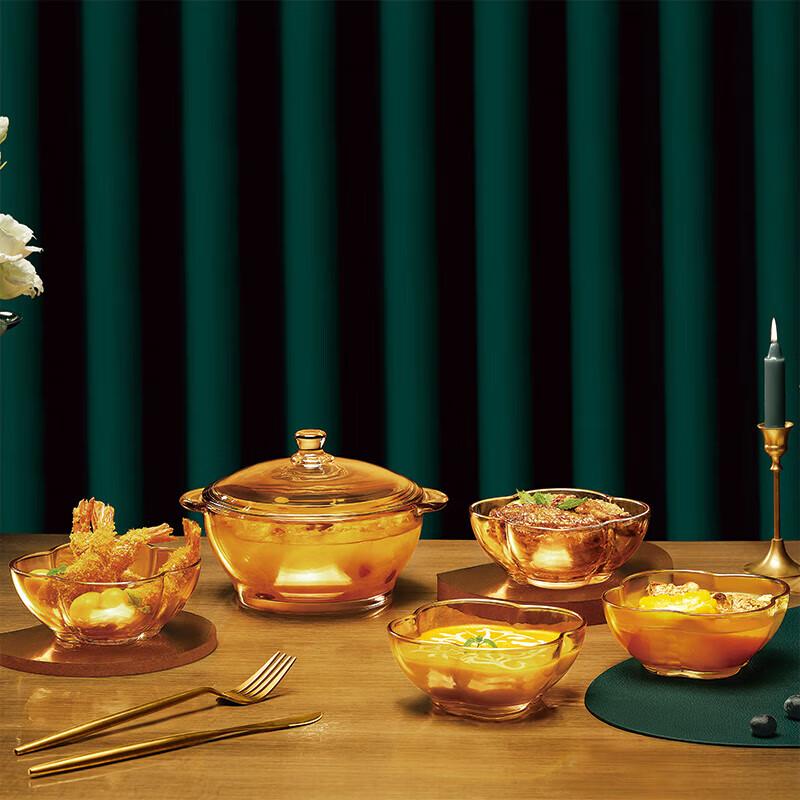 Bailuokou Weiyang Heat-Resistant Glass Tableware 5-Piece Set