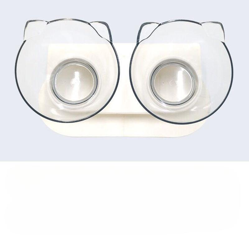 Dog Bowl Cat Bowl Double Bowl Automatic Drinking Water Bowl Anti-Tip Cat Food Dog Rice Bowl Dog Cat Supplies Bowl