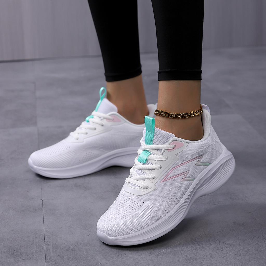 Women's Sports Shoes Spring and Summer New Non-slip Breathable Light Running Shoes Soft-soled Shoes Mesh Lightweight Flats