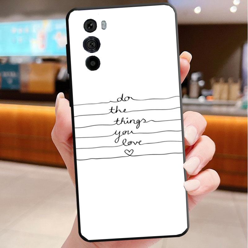 

Phone Case For Motorola Edge 50 40 Pro 60 50 40 30 Ultra Neo Fusion Moto G85 G72 G53 G54 G84 G13 G32 Good Vibe Only bible Moto G32