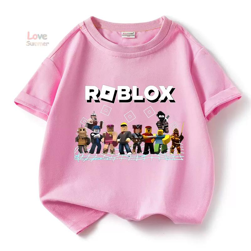 Pojkar Spel Robloxing barn T-shirt Sport Bomulls-T-shirt Barn Tecknad unisex Kortärmad Vardaglig Street Harajuku Kläder