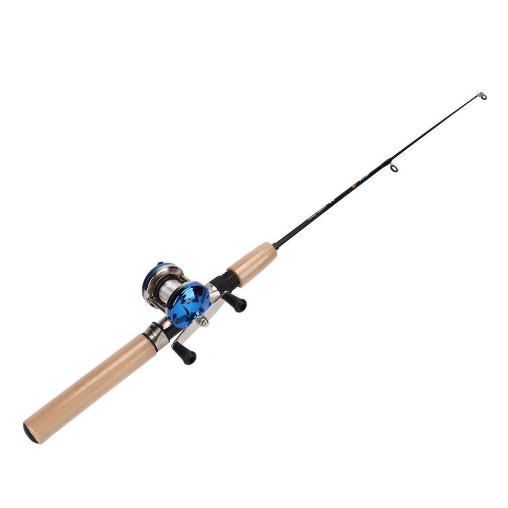 Ice Fishing Rod Kits Complete 27.6inch Rod Portable Ice Fishing Accessories with Case Jigs Float Hook Weight Reel