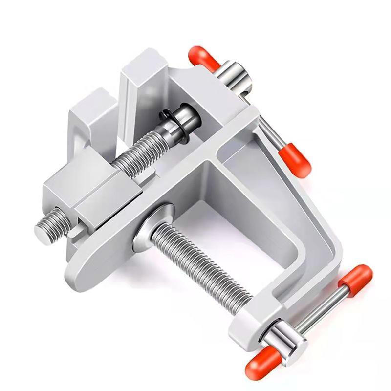 Small Jewelers Hobby Clamp On Table Flat Pliers Tool Vice Bench Vise Muliti-Funcational 3.5&Quot Aluminum Miniature