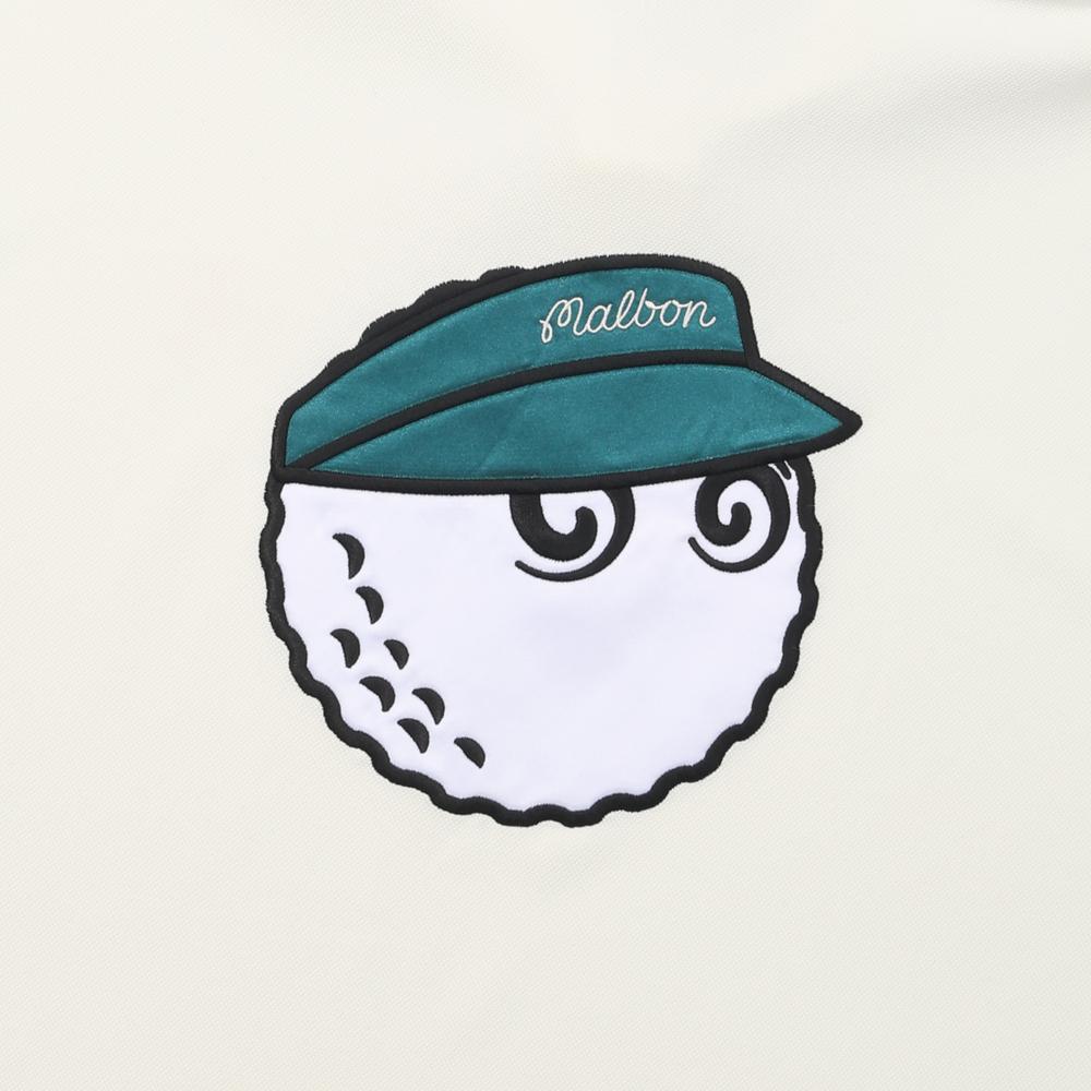 MALBON GOLF Back Bucket Rib Collar Polo Shirt Off White (Man)