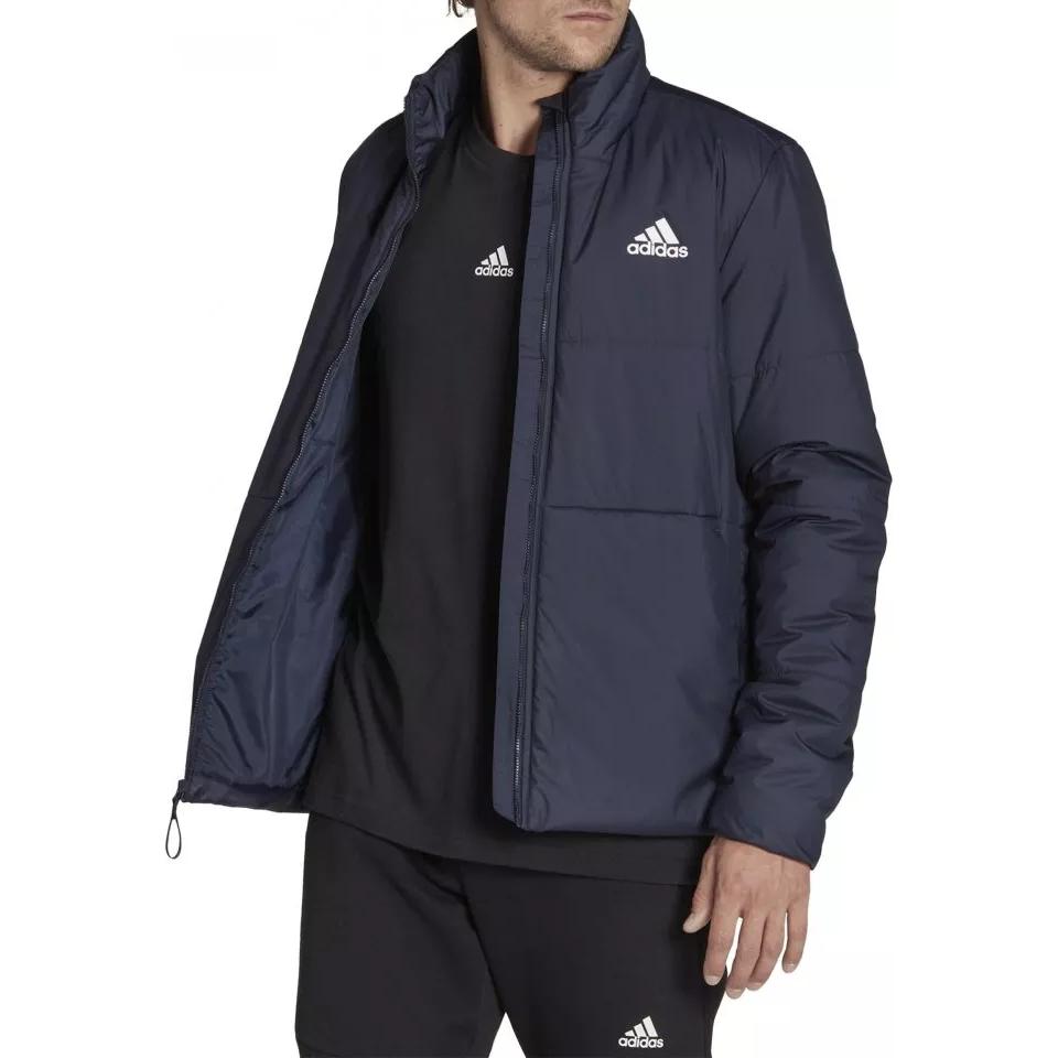 Adidas Solid Color Stand Collar Zipper Cotton Jacket Men Jacket Dark-Blue HG6272
