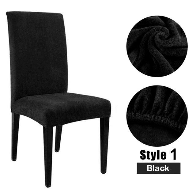 1/4/6pc Chair Cover Velvet Fabric Stretch Spandex Elastic Chair Slipcover Seat Case for Dining Room Wedding Hotel Banquet